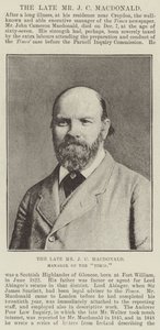 Der verstorbene Herr J C Macdonald, Manager der Times von English Photographer