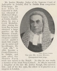 Der verstorbene Mr Justice Murphy, angesehener irischer Richter von English Photographer