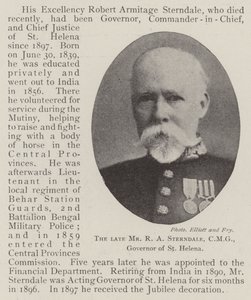 Der verstorbene Herr R. A. Sterndale, CMG, Gouverneur von St. Helena von English Photographer