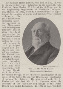 Der verstorbene Mr. W. H. Barlow, angesehener Bauingenieur von English Photographer