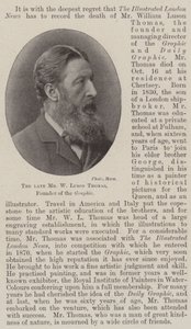 Der verstorbene Mr. W Luson Thomas, Gründer der Graphic von English Photographer