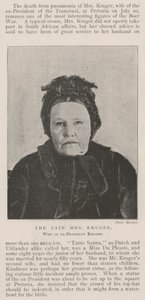 Die verstorbene Mrs. Kruger, Ehefrau des Ex-Präsidenten Kruger von English Photographer
