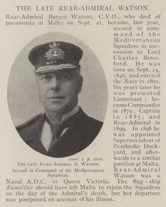 Der verstorbene Konteradmiral B Watson, Zweiter Kommandant des Mittelmeergeschwaders von English Photographer