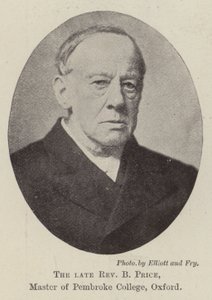 Der verstorbene Reverend B Price, Master des Pembroke College, Oxford von English Photographer