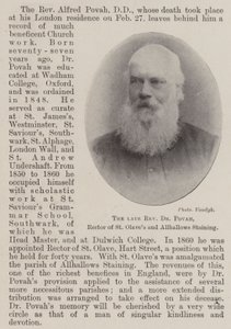 Der verstorbene Reverend Dr. Povah, Rektor von St. Olaves und Allhallows Staining von English Photographer