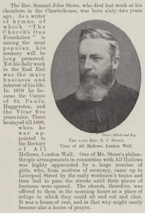 Der verstorbene Reverend S J Stone, Pfarrer von All Hallows, London Wall von English Photographer