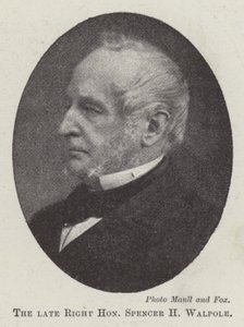 Der verstorbene Right Honourable Spencer H. Walpole von English Photographer