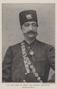 Der verstorbene Schah von Persien, Seine Majestät Nasr-ed-Din, ermordet am 1. Mai von English Photographer