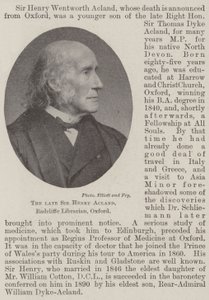 Der verstorbene Sir Henry Acland, Radcliffe-Bibliothekar, Oxford von English Photographer