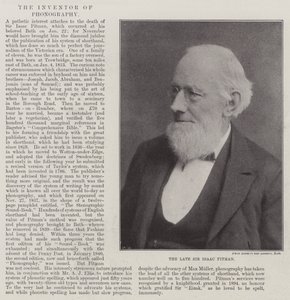 Der verstorbene Sir Isaac Pitman von English Photographer