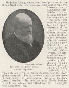 Der verstorbene Sir James Laing, bedeutender Schiffbauer von English Photographer