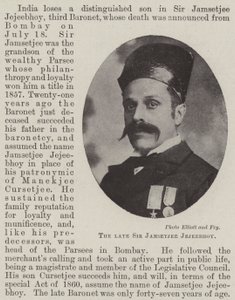 Der verstorbene Sir Jamsetjee Jejeebhoy von English Photographer
