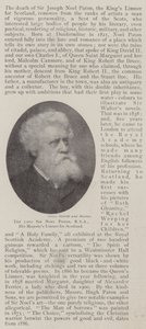 Der verstorbene Sir Noel Paton, RSA, Seiner Majestät Maler für Schottland von English Photographer
