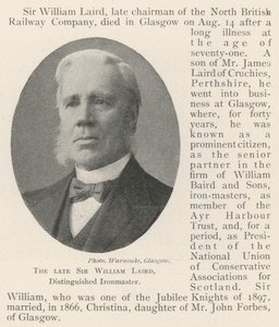 Der verstorbene Sir William Laird, angesehener Eisenmeister von English Photographer