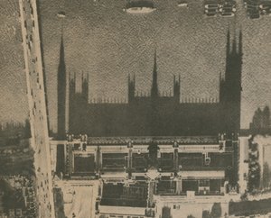 Der Schatten von Westminster; Fotografie von oben auf das Parlament von English Photographer