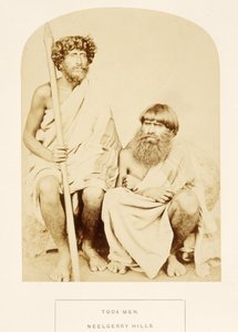 Toda-Männer, Neelgerry-Hügel, aus The People of India, von J. Forbes Watson, veröffentlicht 1868