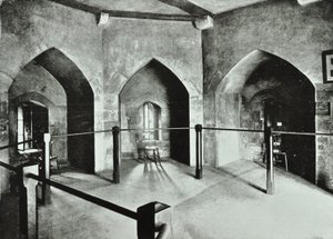 Tower of London, Tower Hill: Staatsgefängnisraum im Beauchamp Tower, 1895 von English Photographer