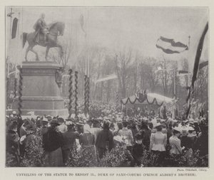 Enthüllung der Statue von Ernst II., Herzog von Sachsen-Coburg (Prinz Alberts Bruder) von English Photographer