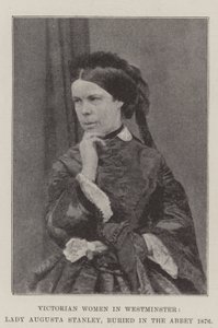 Viktorianische Frauen in Westminster, Lady Augusta Stanley, begraben in der Abtei 1876 von English Photographer