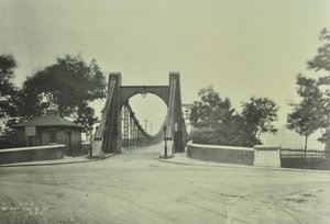 Ansicht der alten Lambeth Bridge, 1897 von English Photographer