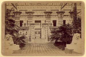 Blick auf den Ägyptischen Hof, Crystal Palace von English Photographer