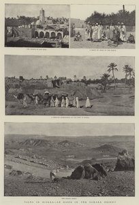Ansichten in Biskra, eine Oase in der Sahara