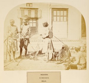 Weber, Hindus, Delhi, aus Die Völker Indiens, von J. Forbes Watson, veröffentlicht 1868