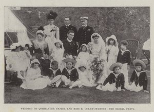 Hochzeit von Kommandant Napier und Miss E. Culme-Seymour, die Hochzeitsgesellschaft von English Photographer
