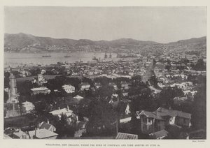 Wellington, Neuseeland, wo der Herzog von Cornwall und York am 18. Juni ankommt von English Photographer