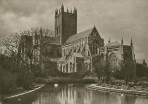 Wells Kathedrale, vom Schwanenteich von English Photographer