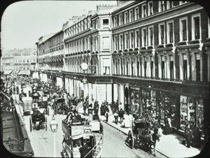 Whiteleys, Westbourne Grove, Westminster LB: Blick nach Westen, 1895