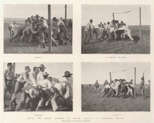 Mit den Scots Guards in Südafrika, ein Fußballspiel von English Photographer