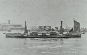 Woolwich Ferry: Fähre auf dem Fluss, 1896
