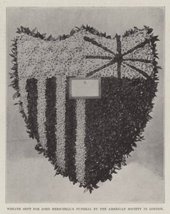 Kranz, gesendet für Lord Herschells Beerdigung von der American Society in London von English Photographer