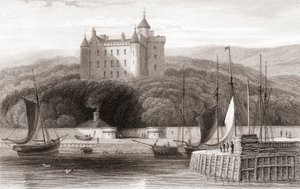 Ansicht von Dunrobin Castle im 19. Jahrhundert, Sutherland, Schottland. Aus Churton