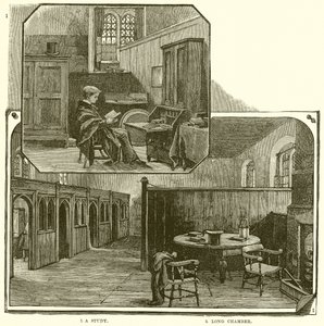 1. Ein Studienraum. 2. Lange Kammer von English School