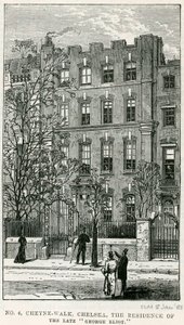 4 Cheyne Walk, Chelsea, die Residenz der verstorbenen George Eliot von English School