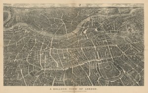 Eine Ballonansicht von London (von Norden betrachtet)