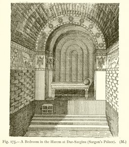 Ein Schlafzimmer im Harem von Dur-Sarginu (Sargons Palast) von English School