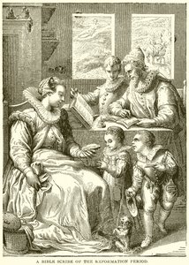 Ein Bibelschreiber der Reformationszeit von English School