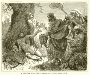 Ein gefangener König (Pharnabazos) vor Agesilaos von English School