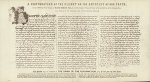 Eine Versammlung des Klerus über die Artikel unseres Glaubens (Druck) von English School