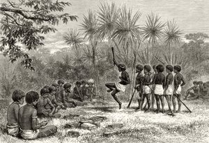 Ein Corroboree, ca. 1880, aus 