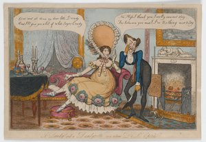Ein Dandy und eine Dandyzette oder eine Rückkehr von der Oper, ca. 1820 von English School