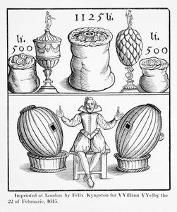 Eine Erklärung zur Festlegung des Datums der nächsten Ziehung der Großen Ständigen Lotterie für Virginia, gedruckt von Felix Kyngston für William Welby, London, 1615 von English School