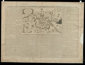 Ein Tagebuch und Bildplan der Belagerung von Colchester, 1648, gedruckt und verkauft von W. Keymer, 1648 von English School