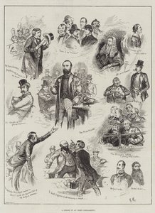 Ein Traum von einem irischen Parlament (Gravur) von English School