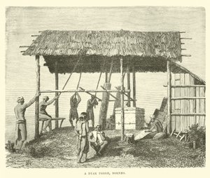 Eine Dyak-Schmiede, Borneo von English School