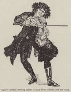 Eine Geige mit einem Lied, von R. E. Francillon (Stich) von English School