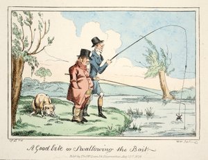 Ein guter Biss oder das Schlucken des Köders, veröffentlicht 1835 von English School